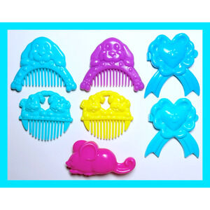 Vtg Hasbro Li'l Litters My Little Puppy Sweetie Pups Kitties Comb Accessories